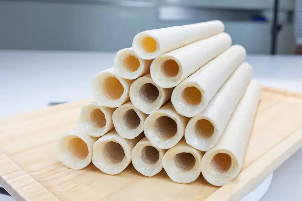 Collagen casing shown as a downstream application reference
